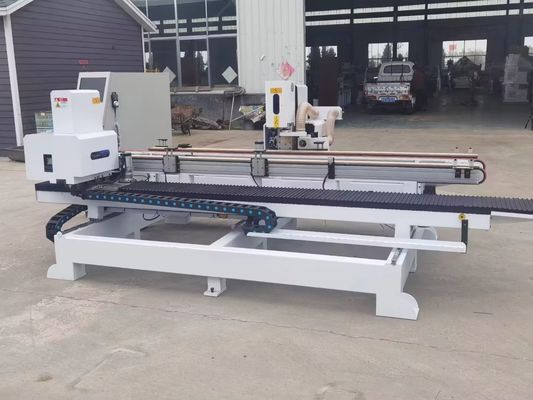 Μεγάλη χωρητικότητα 2000KG Διπλή γραμμή αριθμός CNC ξύλινη πόρτα κλειδαριά τρύπα Mortising Machine
