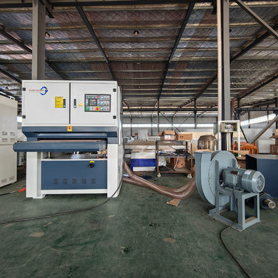27.87kw R-R1000 Wide Belt Bench Sander για την αμμοποίηση πάχους ξύλου και τη συλλογή σκόνης