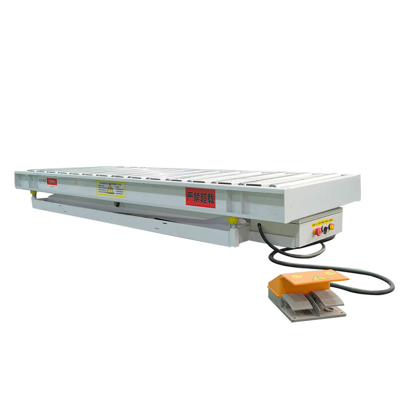 Πραγματικό φορτίο 1500kg PDL01 3kw 380v/50hz Υδραυλικό ηλεκτρικό τραπέζι ανύψωσης με συσκευή κυλίνδρων