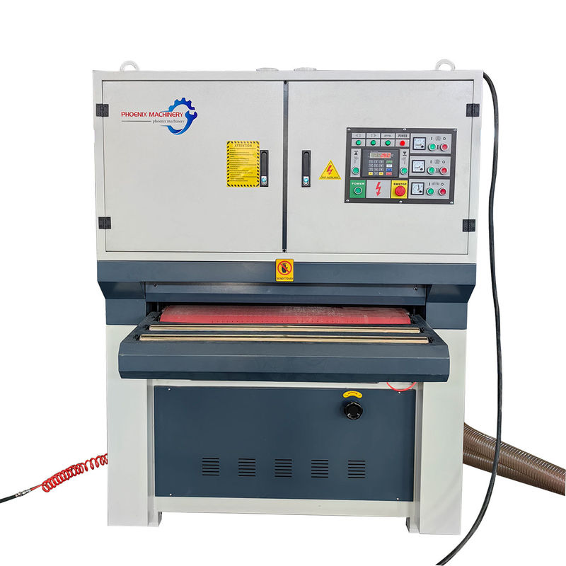 27.87kw R-R1000 Wide Belt Bench Sander για την αμμοποίηση πάχους ξύλου και τη συλλογή σκόνης