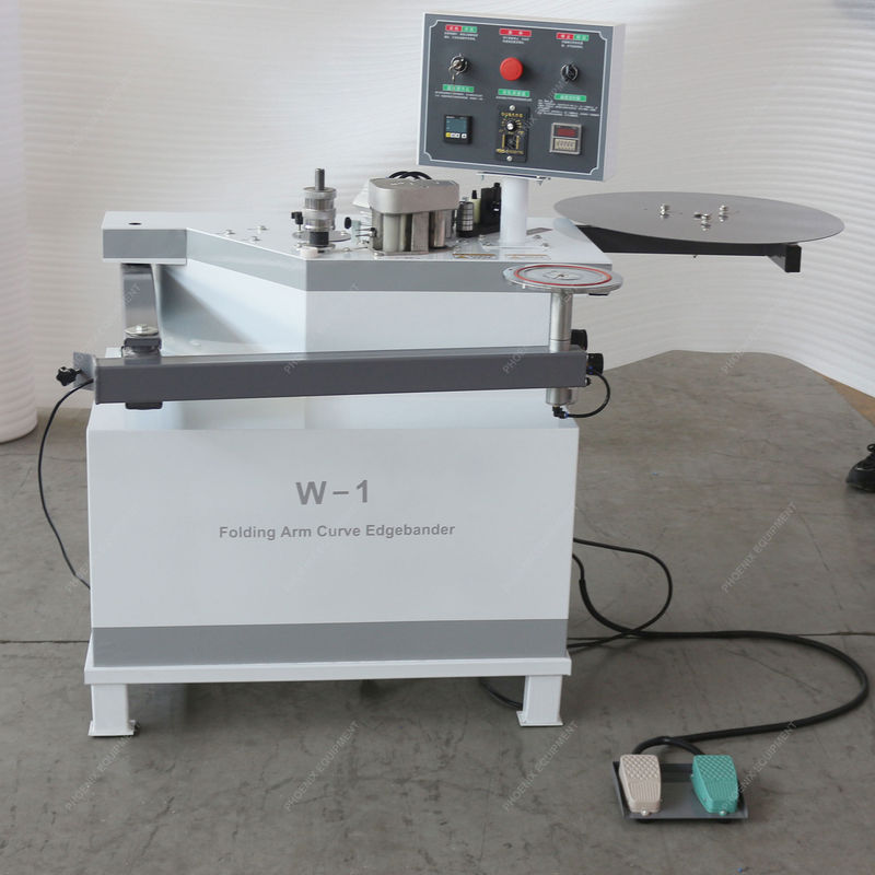 Προσαρμοσμένη τάση 1.4kW W-1 MDF Curve Edge Bander Folding Arm Edge Banding Machine